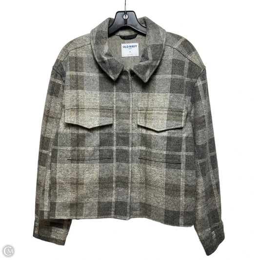 Jacket Shirt By Old Navy In Grey, Size: Xl