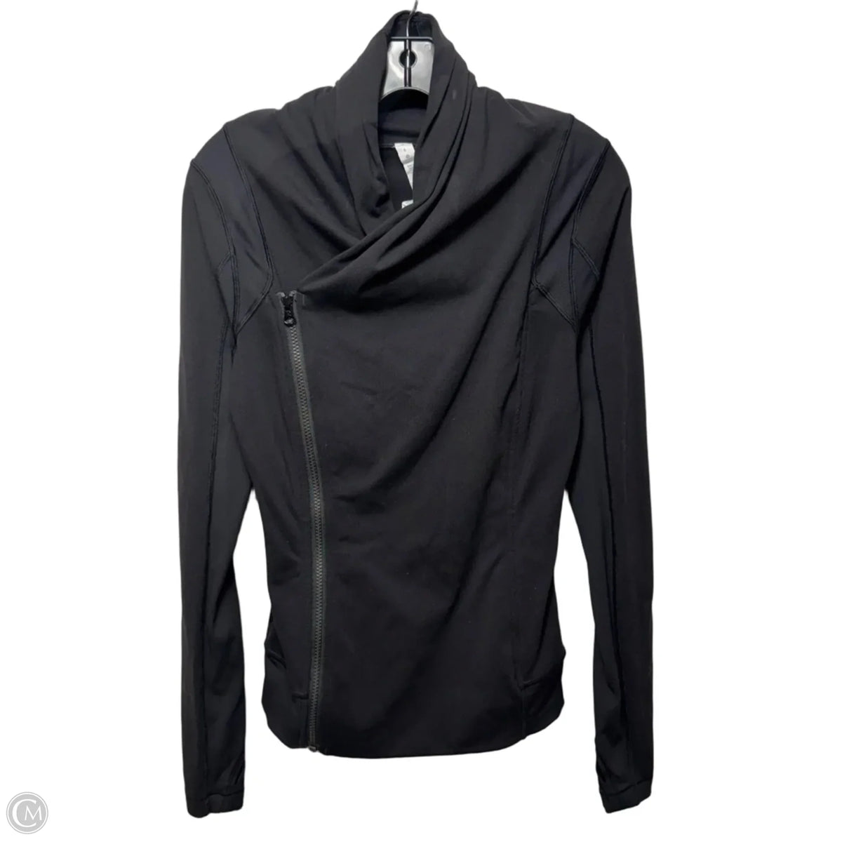 Athletic Jacket By Lululemon In Black, Size: 6