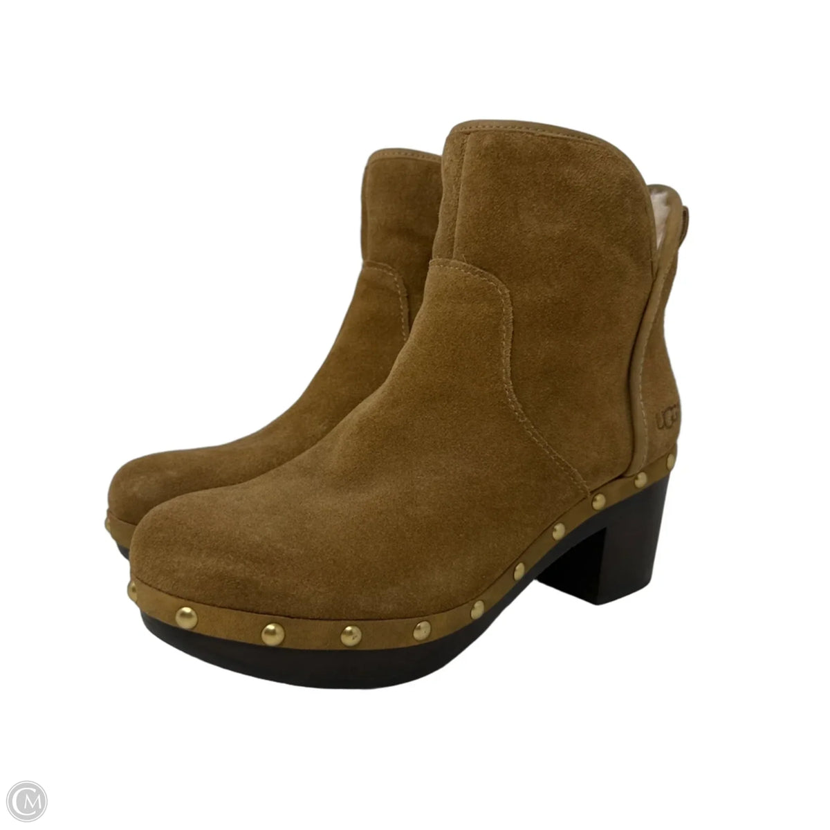 Cam II Suede Ankle Boots Designer By Ugg In Tan, Size: 6