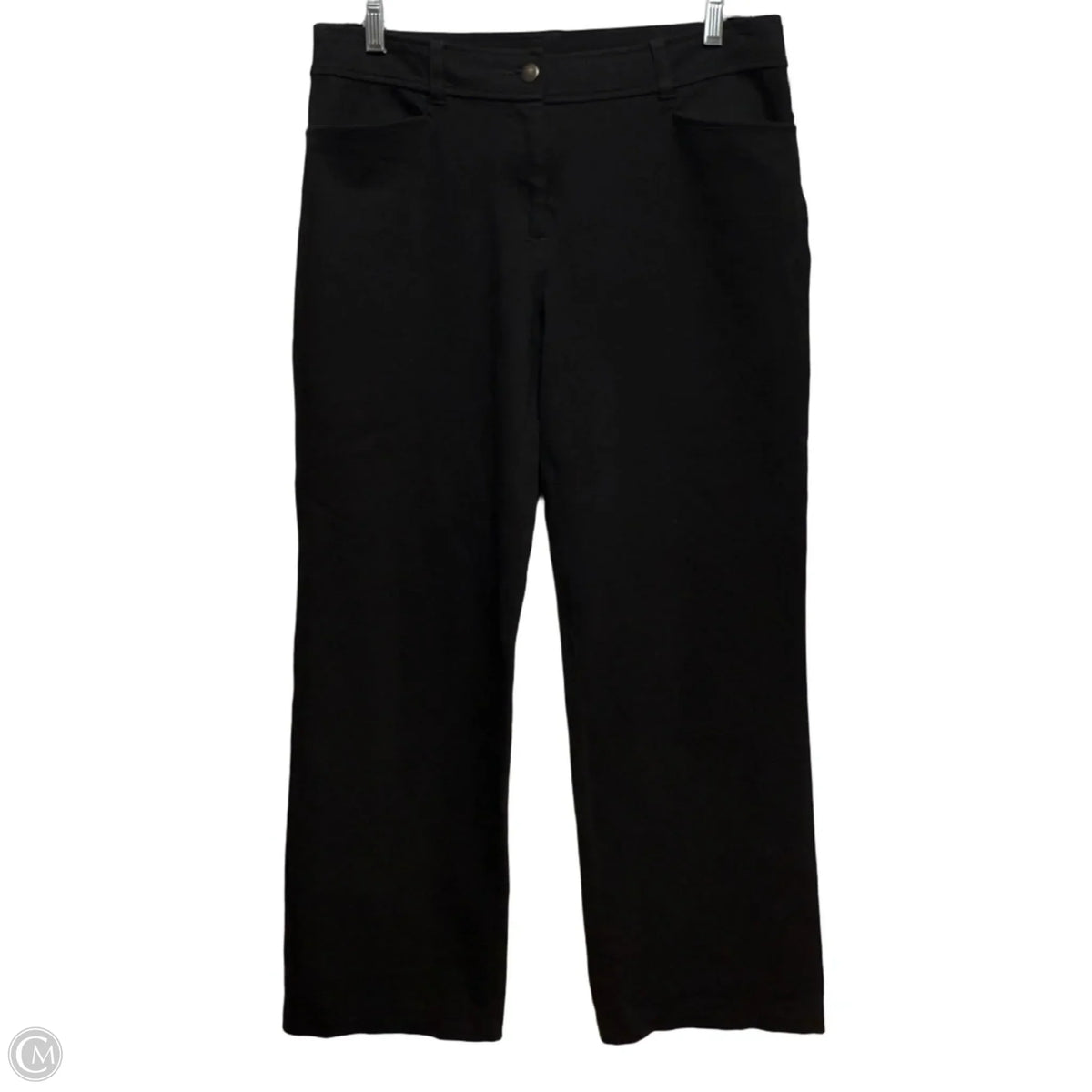 Stretch Ponte Pants By Eileen Fisher In Black, Size: S