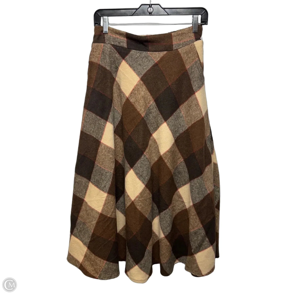 Skirt Maxi By I In Plaid Pattern, Size: M