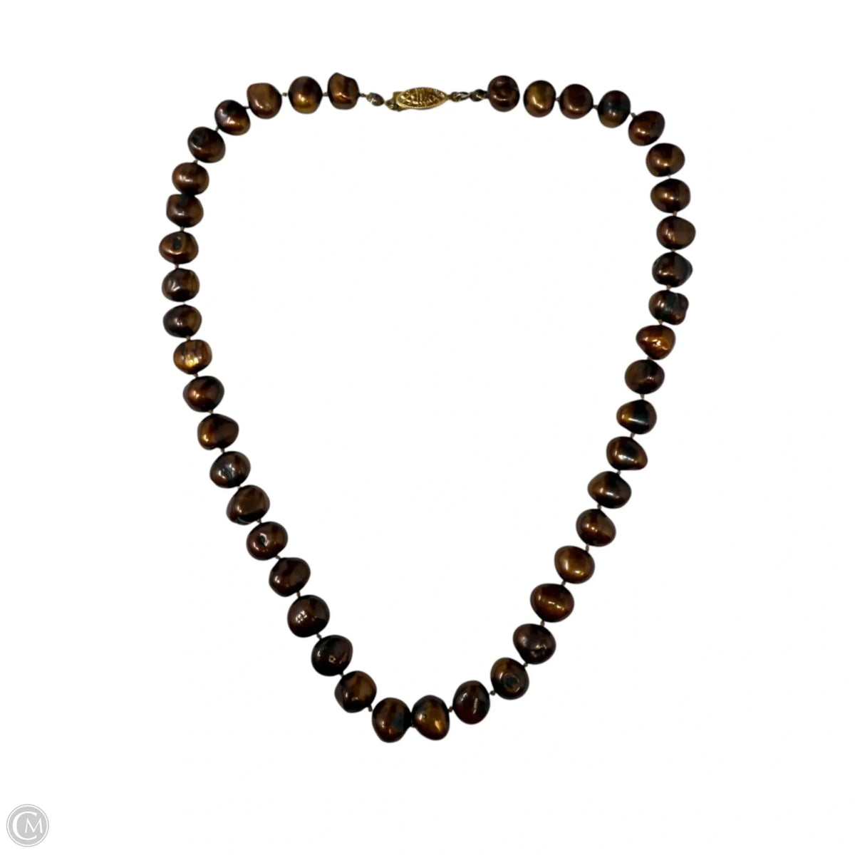 Bronze Pearly Beaded Necklace