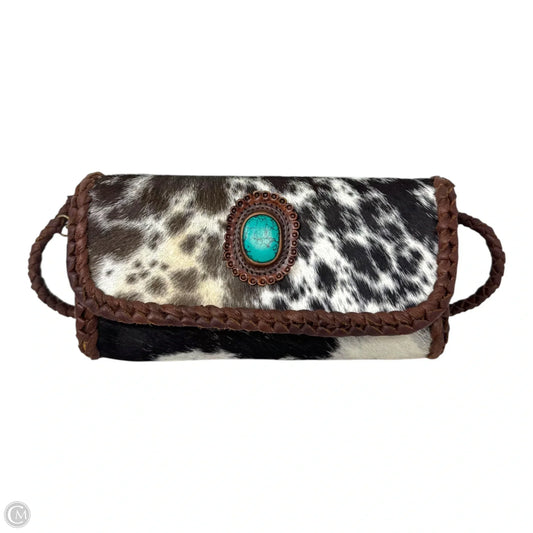Cowhide Flap Crossbody Leather By American Darling, Size: Medium