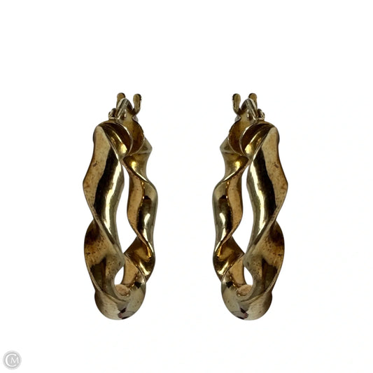 Italian Gold Over Sterling Silver Twisted Hoop Earrings By Dyadema