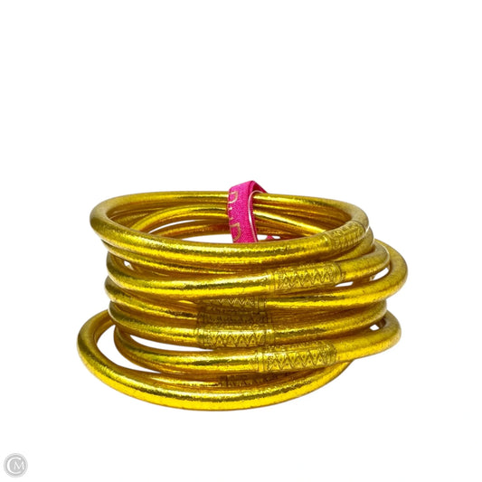 Gold All Weather Gold Leaf Infused Serenity Prayer Bangle Bracelet Set Of 3By BuDhaGirl