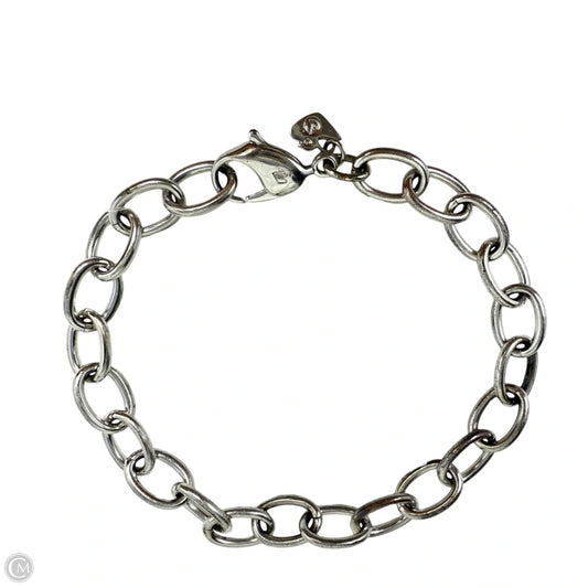 Charmed Rhodium Plated Steel Link Charm Bracelet Designer By Swarovski