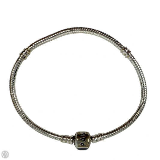 Sterling Silver Moments Barrel Clasp Snake Chain Bracelet By Pandora