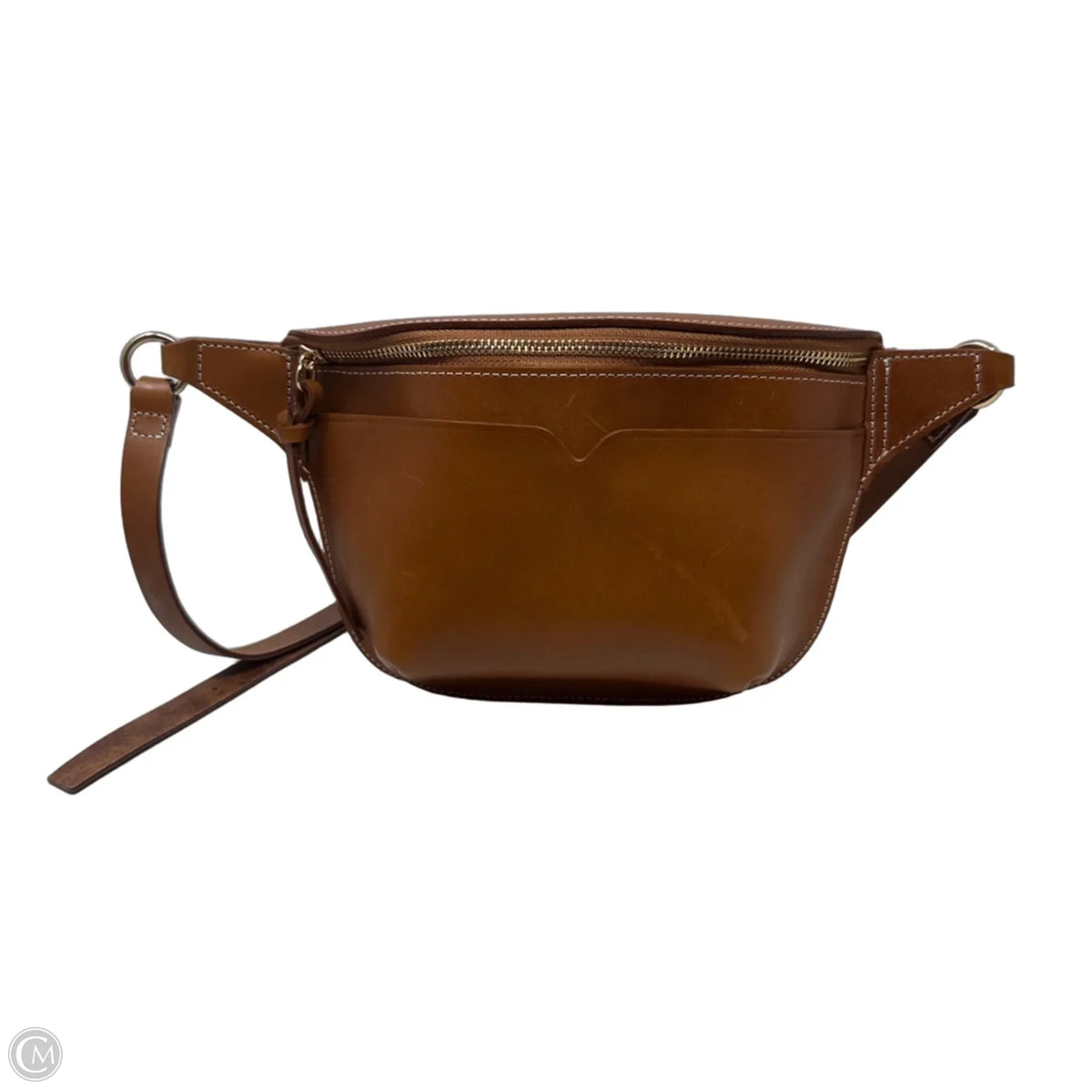 Leather Sling Belt Bag By Kakavy, Size: Medium
