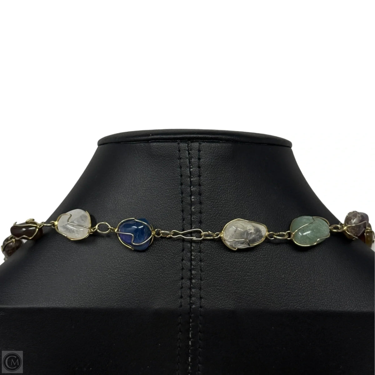 Wire Wrapped Multi Stone Station Necklace