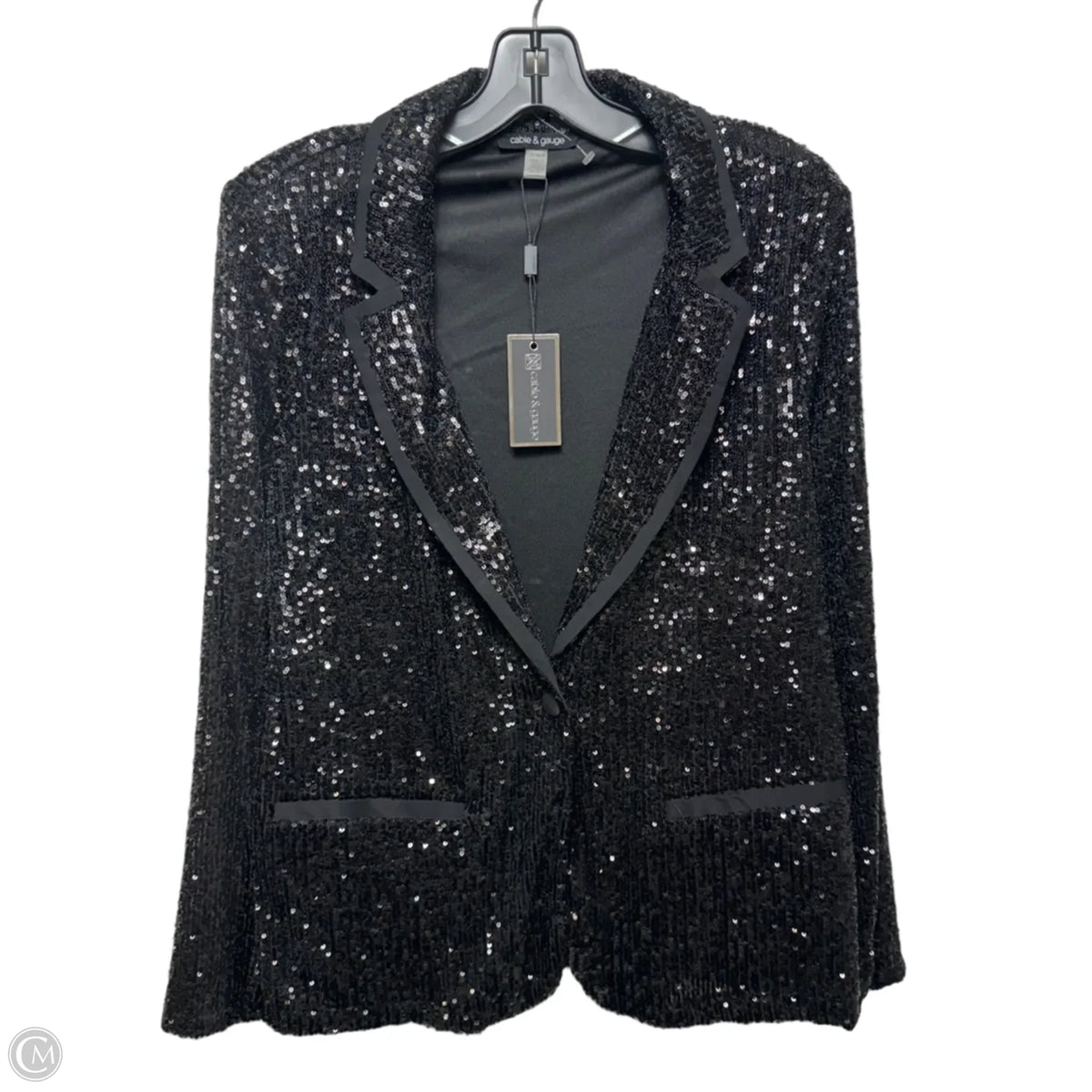 Sequin Blazer By Cable And Gauge In Black, Size: M