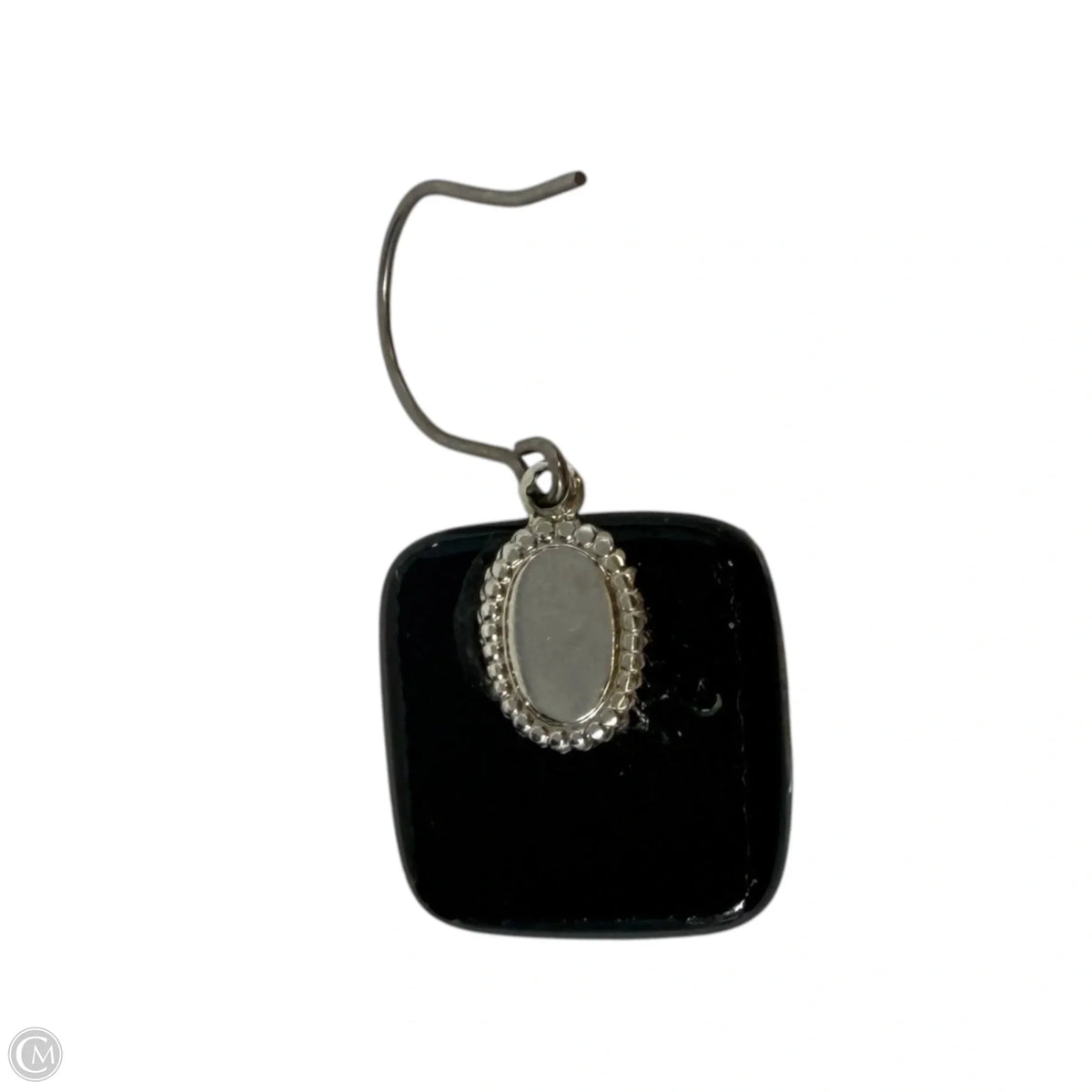 Blue Dichroic Glass Dangle Earrings