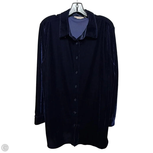Top Long Sleeve By Soft Surroundings In Blue, Size: Xl