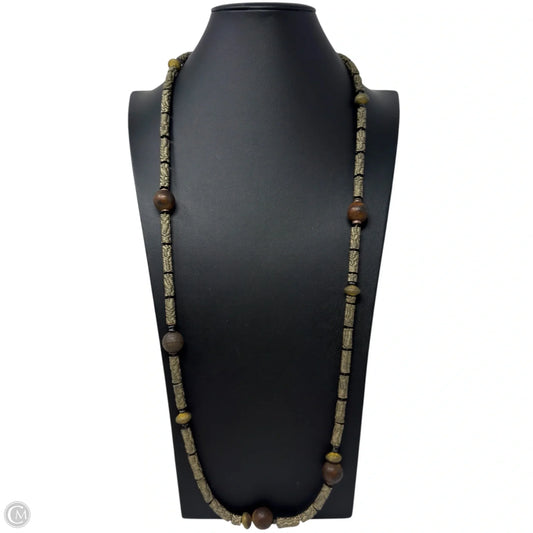 Disc & Beaded Long Necklace