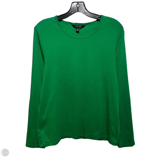 Top Long Sleeve By Lauren By Ralph Lauren In Green, Size: Xl
