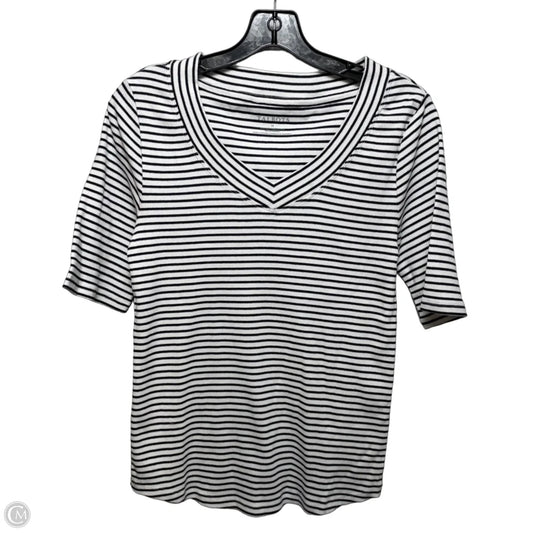 Top Short Sleeve Basic By Talbots In Striped Pattern, Size: M