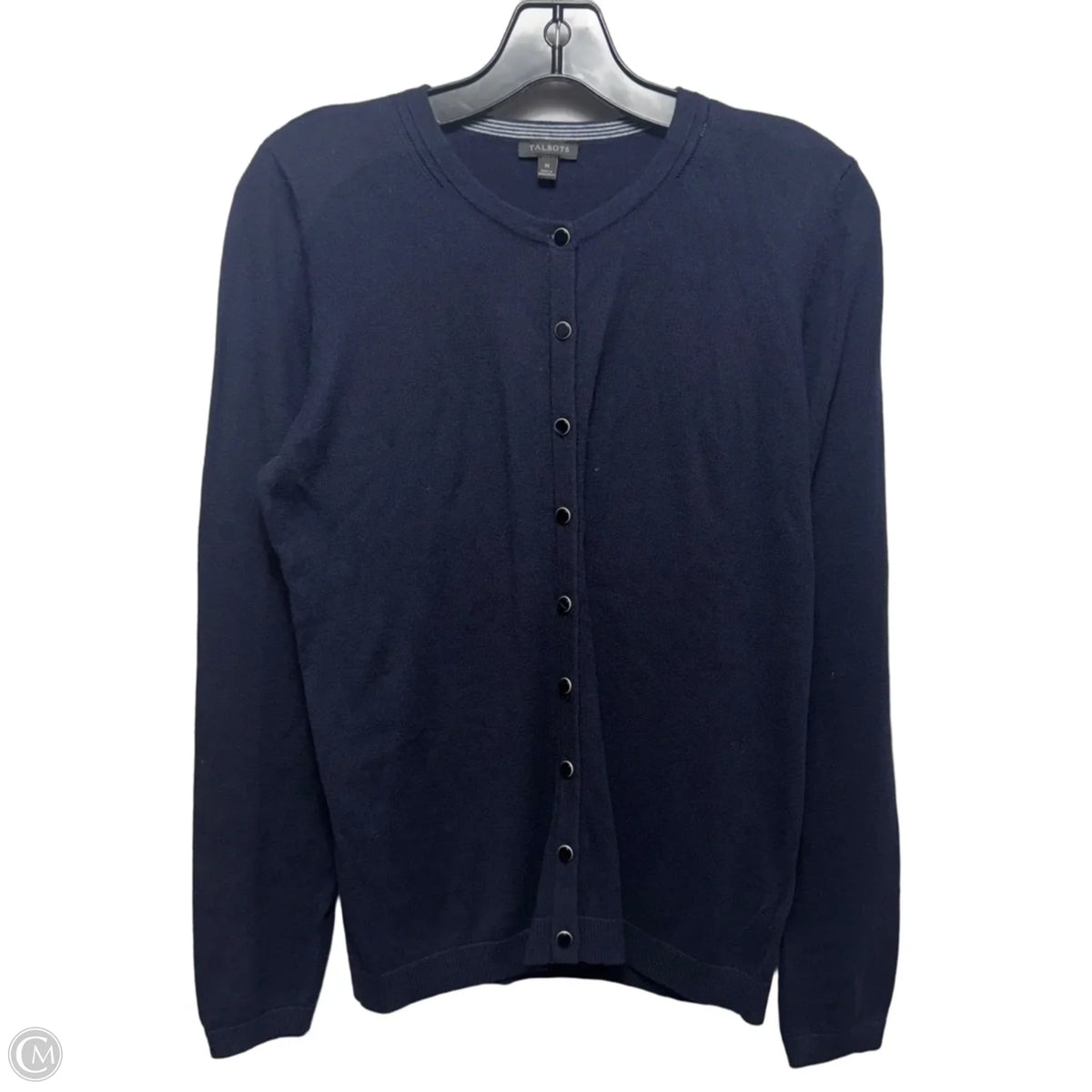 Sweater Cardigan By Talbots In Navy, Size: M