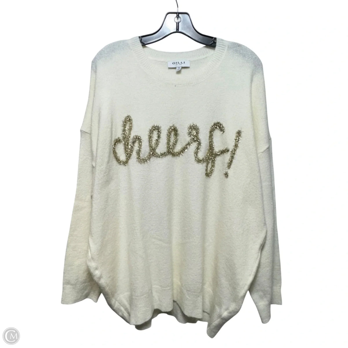 Sweater By Gilli In Cream, Size: 1x