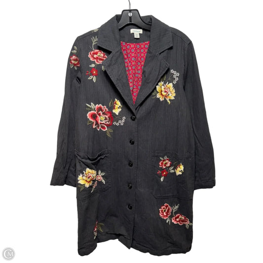 Embroidered Coat By Sundance In Grey, Size: Xsp