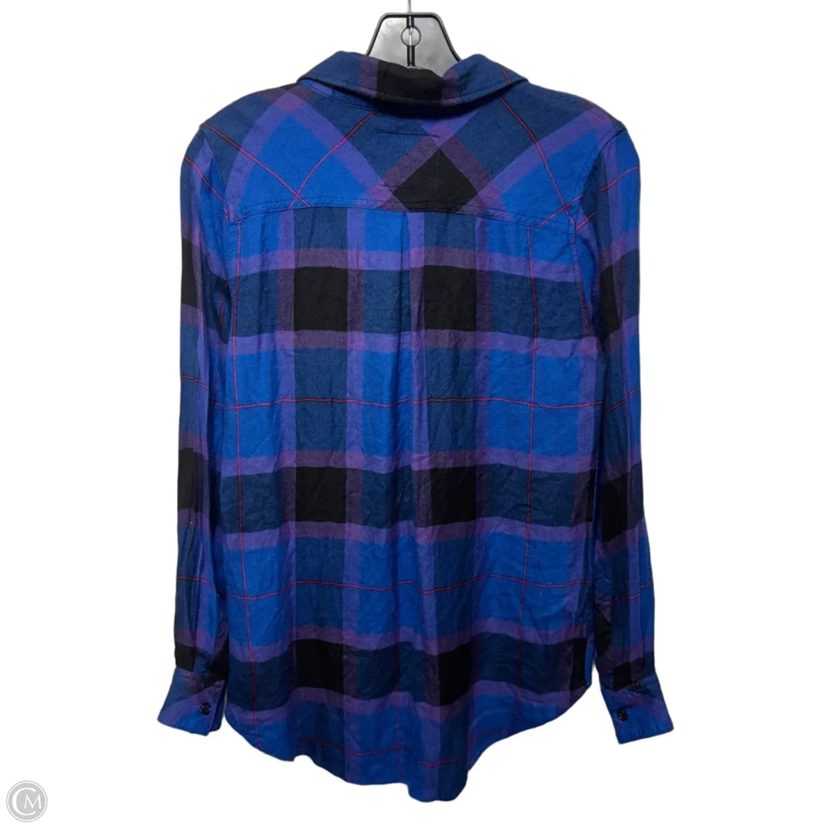 Top Long Sleeve By Rails In Plaid Pattern, Size: Xs