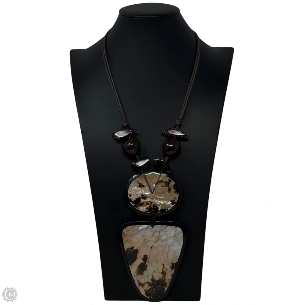 Adjustable Shell Inlay Statement  Necklace