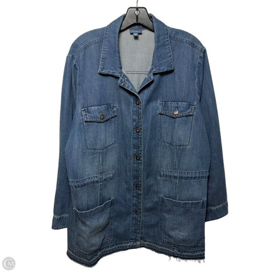 Jacket Utility By J. Jill In Blue Denim, Size: 1x