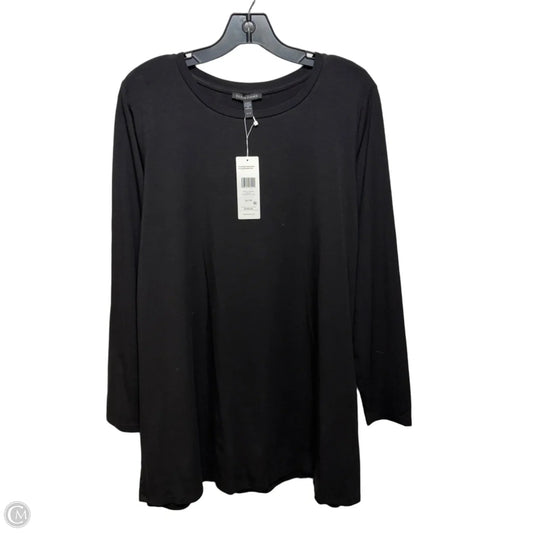 Stretch Jersey Knit Tunic Long Sleeve By Eileen Fisher In Black, Size: Xl