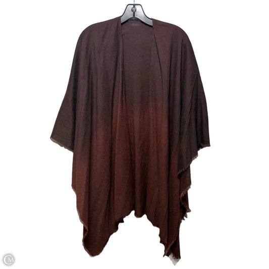 Wool & Silk Shawl By Eileen Fisher In Ombré Brown, Size: Osfm