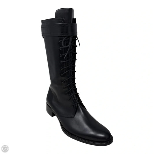Mid Calf Combat Boots By Tamara Mellon In Black, Size: 12 (42)