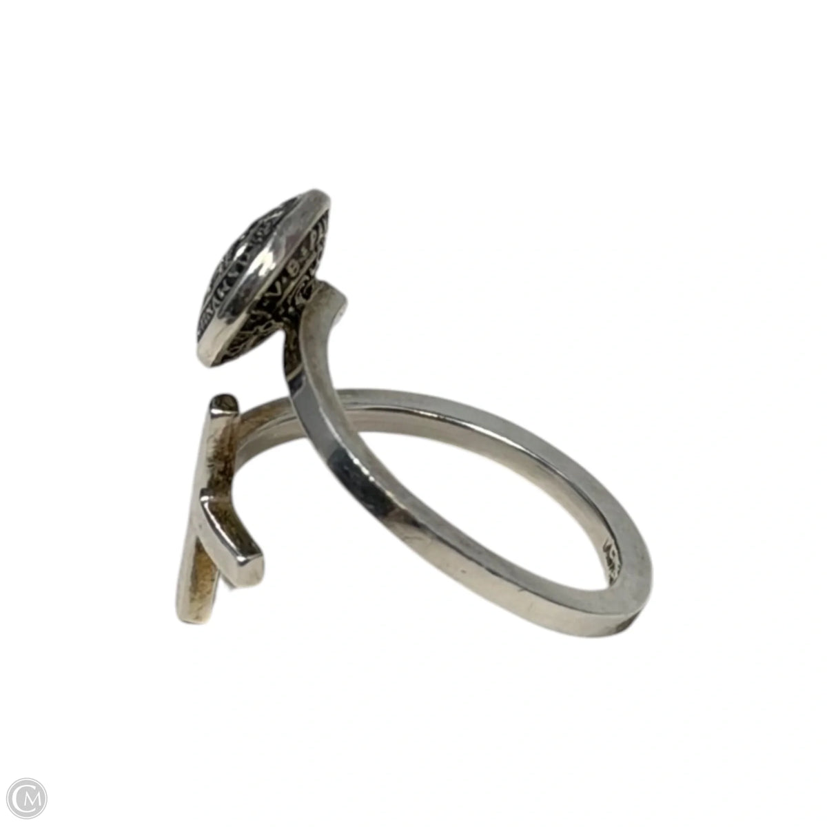 Mexican Sterling Saint & Cross Wrap Ring, Size: 8