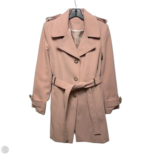 Belted Coat By Calvin Klein In Pink, Size: M
