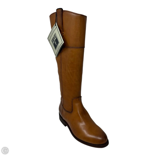 Jayden Button Tall Riding Boots Designer By Frye In Tan, Size: 6.5