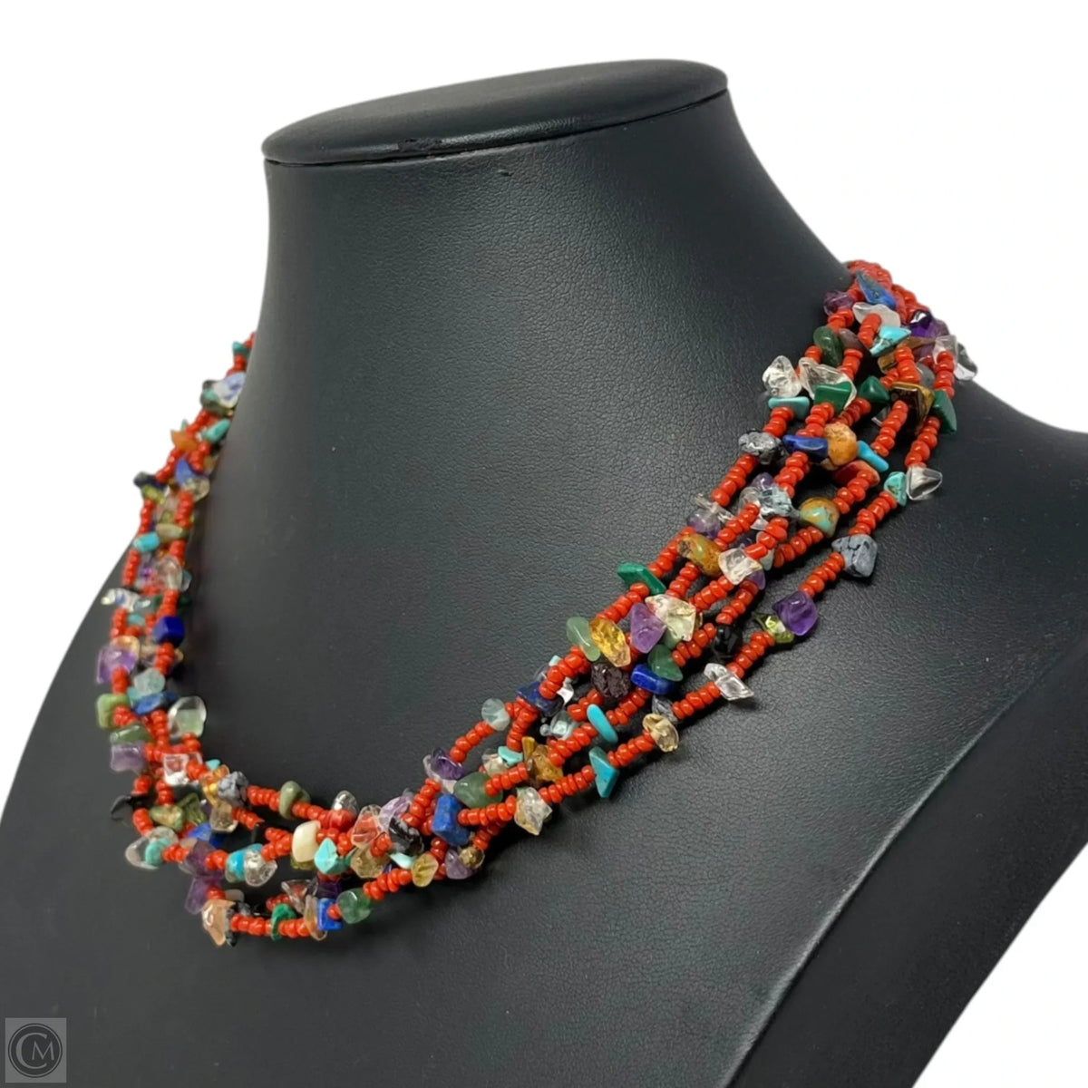 Gemstone Chip & Seed Bead Layered Necklace