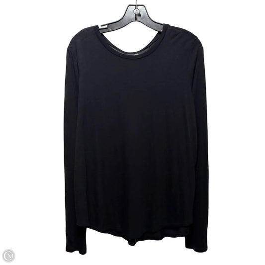 Top Long Sleeve Basic By Vince In Black, Size: L