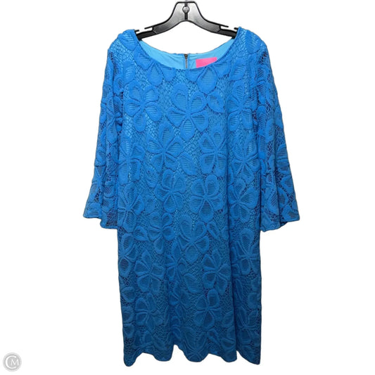 Ophelia Lace Swing Dress Designer By Lilly Pulitzer In Blue, Size: Xl