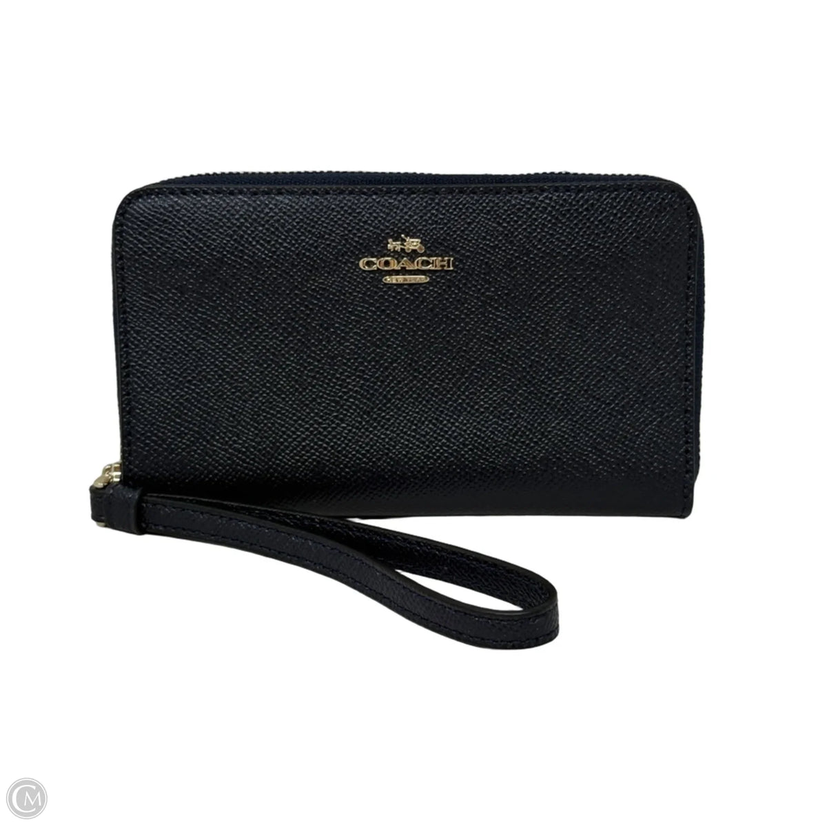 Crossgrain Leather Full Zip Phone Wallet Designer By Coach, Size: Medium