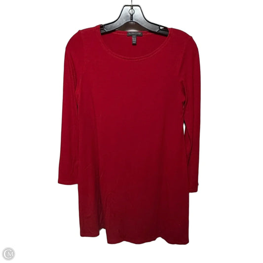 Top Long Sleeve Basic By Eileen Fisher In Teal, Size: S