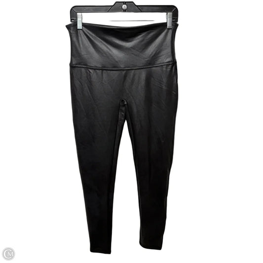 Faux Leather Pants Leggings By Spanx In Black, Size: Xl