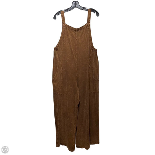 Overalls By Fashion Nova In Brown, Size: 1x