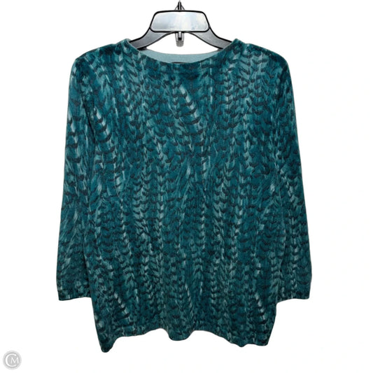 Sweater Cashmere By Talbots In Teal, Size: Xl