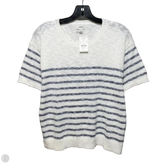Sweater Short Sleeve By J. Crew In Striped Pattern, Size: M