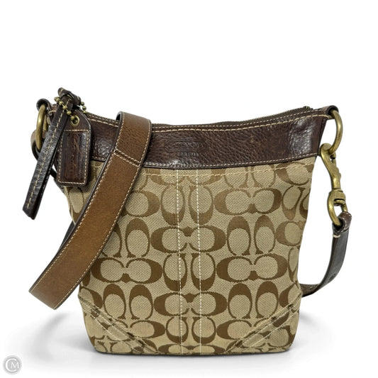 Legacy Signature Jacquard Shoulder/Crossbody Designer By Coach, Size: Medium