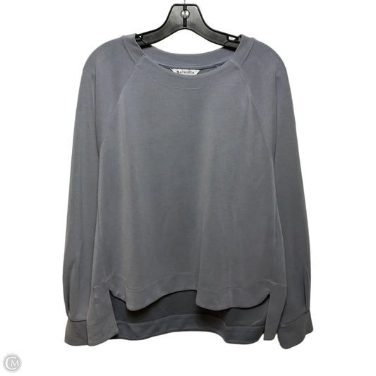 Athletic Sweatshirt Crewneck By Athleta In Grey, Size: L