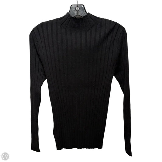Ribbed Sweater By Loft In Black, Size: L