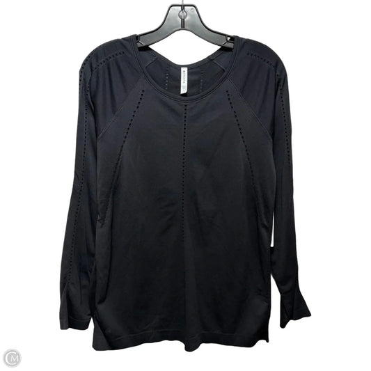 Foothill Athletic Top Long Sleeve Crewneck By Athleta In Black, Size: L