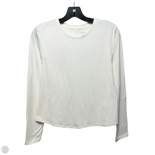 Athletic Top Long Sleeve Crewneck By Old Navy In White, Size: L