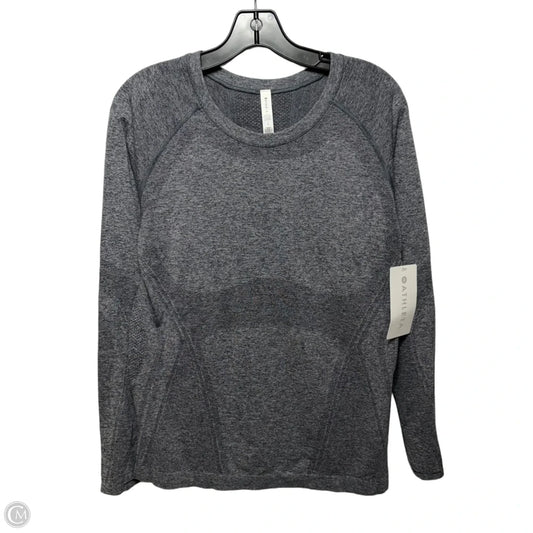 Momentum Seamless Athletic Top Long Sleeve Crewneck By Athleta In Grey, Size: L