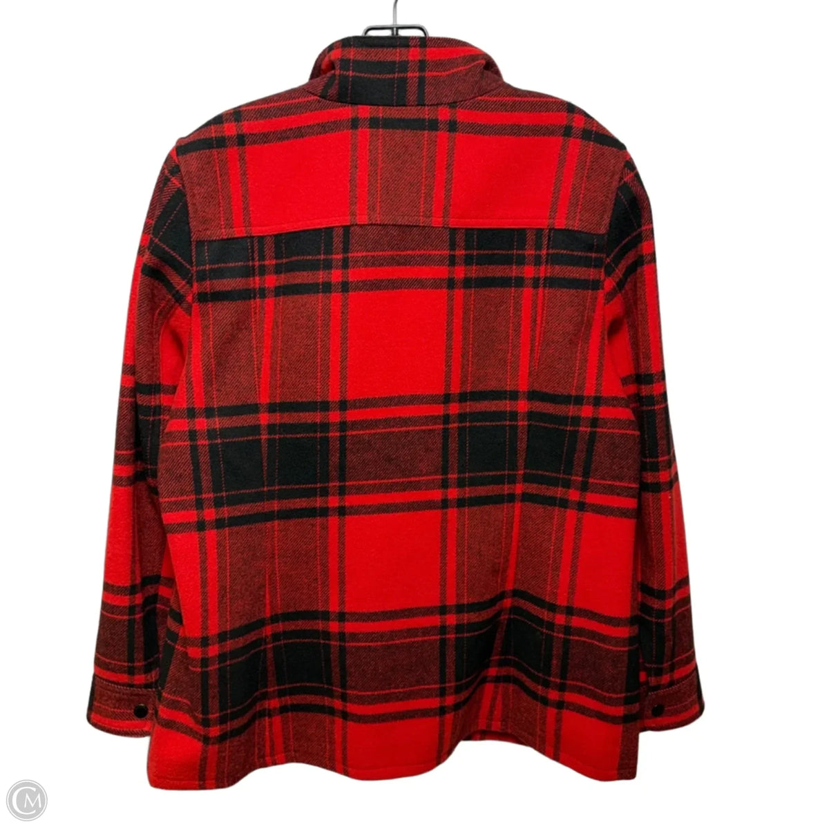 Jacket By Talbots In Plaid Pattern, Size: L