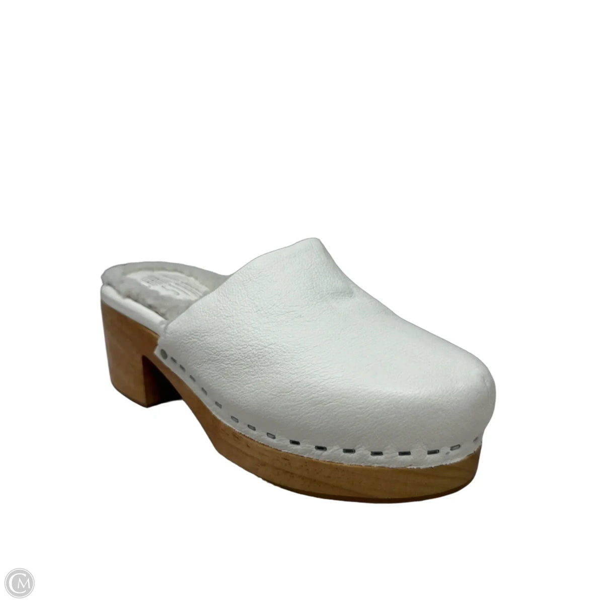 Leather Clogs By Charlotte Stone In White, Size: 6