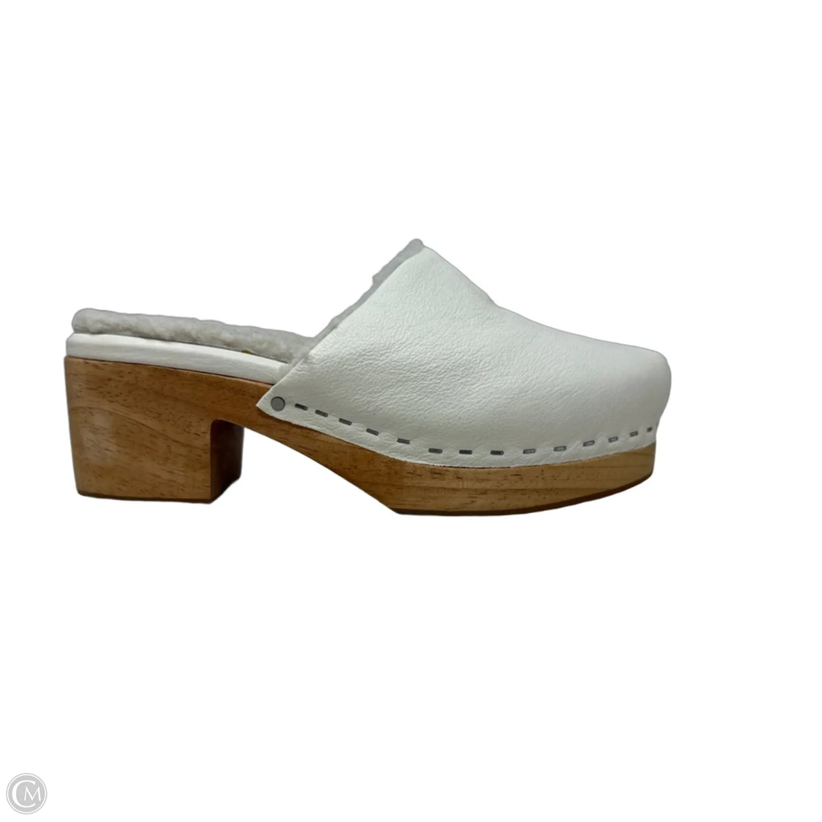 Leather Clogs By Charlotte Stone In White, Size: 6