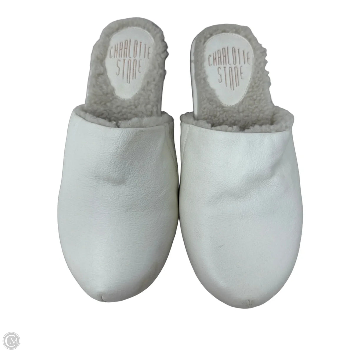 Leather Clogs By Charlotte Stone In White, Size: 6